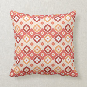 Goldenes ikat geometrisches Muster Kissen