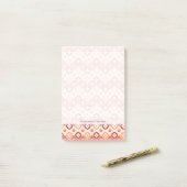 Goldenes ikat geometrisches Muster Post-it Klebezettel (Auf Schreibtisch)