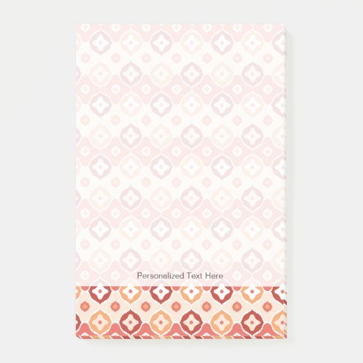 Goldenes ikat geometrisches Muster Post-it Klebezettel (Vorderseite)