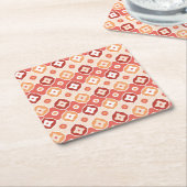 Goldenes ikat geometrisches Muster Rechteckiger Pappuntersetzer (angewinkelt)