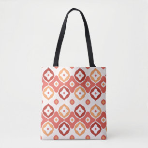 Goldenes ikat geometrisches Muster Tasche