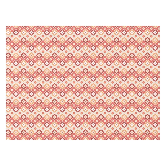 Goldenes ikat geometrisches Muster Tischdecke (Vorderseite (Horizontal))