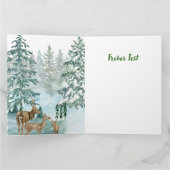 Goldenes Initial D mit Weihnachtsmann und Krone  Karte (Innenseite)