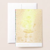 Goldenes Initial G mit Weihnachtsmann und Krone Folienkarte (Rückseite mit Umschlag)