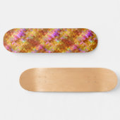 Goldenes Iris-Mosaikmuster Skateboard (Horizontal)