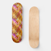 Goldenes Iris-Mosaikmuster Skateboard (Vorderseite)