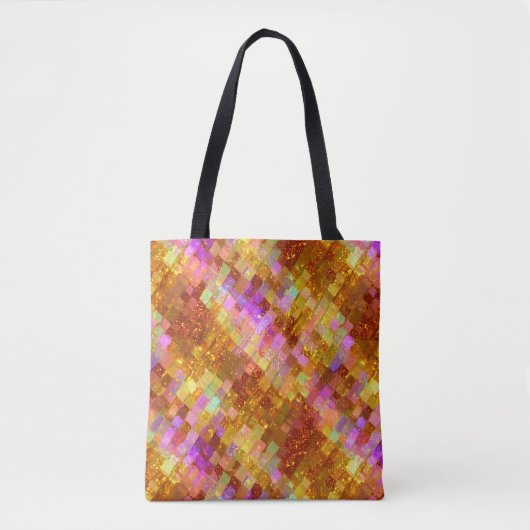 Goldenes Iris-Mosaikmuster Tasche (Vorderseite)