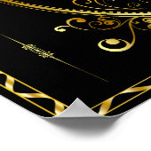 Goldenes islamisches Poster (Ecke)