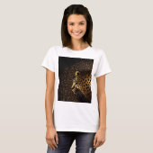 Goldenes Jaguar-Muster T-Shirt (Vorne ganz)