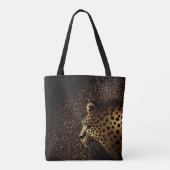 Goldenes Jaguar-Muster Tasche (Rückseite)