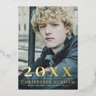 Goldenes Jahr Abschluss Einladung