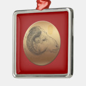 Goldenes Jahr - Chinesische Astrologie Ornament Aus Metall (Links)