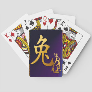 Goldenes Jahr der Kaninchenspielkarten Spielkarten
