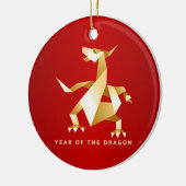 Goldenes Jahr des Drachen im Roten Jahr 2012 Keramik Ornament (Links)