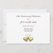 Goldenes Jahr Herz Einladung (Rückseite)