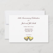 Goldenes Jahr Herz Einladung (Rückseite)