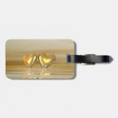 Goldenes Jahr Herz Gepäckanhänger (Rückseite horizontal)