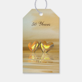 Goldenes Jahr Herz Geschenkanhänger