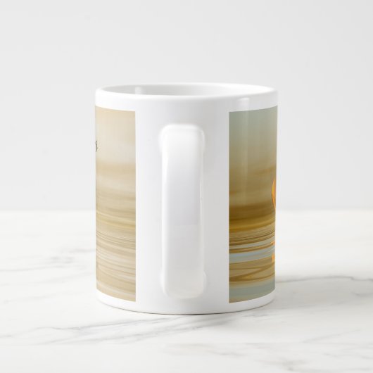 Goldenes Jahr Herz Jumbo-Tasse (Rückseite)