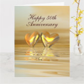 Goldenes Jahr Herz Karte (Gelbe Blume)