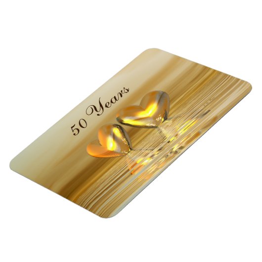 Goldenes Jahr Herz Magnet (Linke Seite)