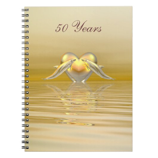 Goldenes Jahr Herz Notizblock (Vorderseite)