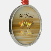 Goldenes Jahr Herz Ornament Aus Metall (Rechts)