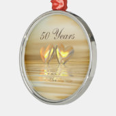 Goldenes Jahr Herz Ornament Aus Metall (Links)