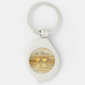 Goldenes Jahr Herz Schlüsselanhänger (Vorderseite)