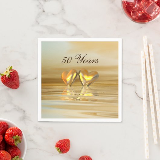 Goldenes Jahr Herz Serviette (Beispiel)