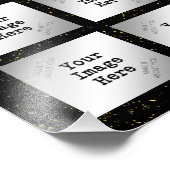 Goldenes Jubiläum 26 FotoCollage, Gold Confetti Fotodruck (Ecke)