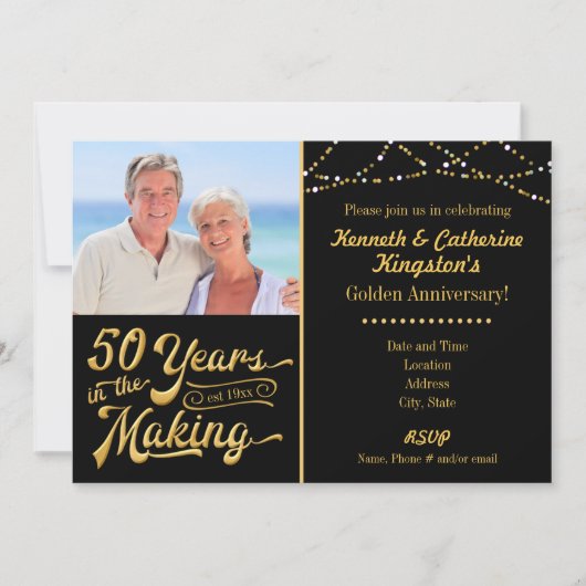 Goldenes Jubiläum, 50 Jahre im Entstehen Einladung (Vorderseite)