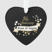 Goldenes Jubiläum Foto Ornament (Rückseite)