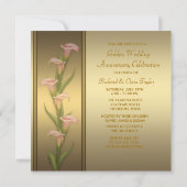 Goldenes Jubiläum von Calla Lily 50 Einladung (Rückseite)