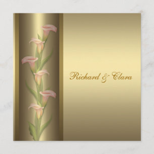 Goldenes Jubiläum von Calla Lily 50 Einladung