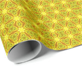 Goldenes Kaleidoskop-Fraktalmuster Geschenkpapier (Rolleneckpunkt)