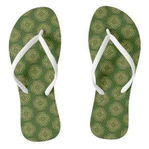 Goldenes keltisches Kleeblatt-Muster   Badesandalen