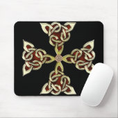 Goldenes keltisches Kreuz Mousepad (Mit Mouse)