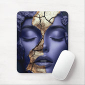 Goldenes Kintsugi-Mädchenporträt Mousepad (Mit Mouse)