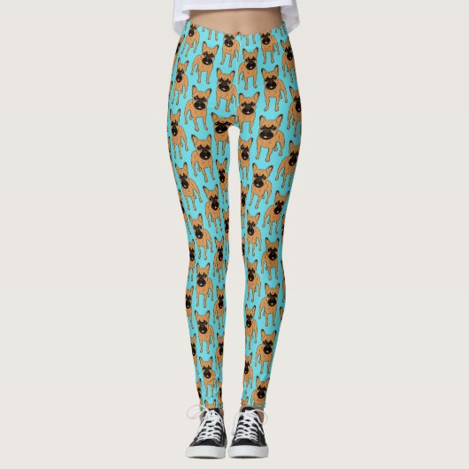 Goldenes Kitz Frenchie Leggings (Vorderseite)