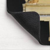 Goldenes Klavier auf der schwarzen Maus Pad Mousepad (Ecke)
