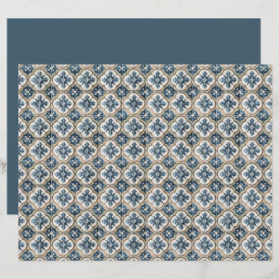 Goldenes Kleeblatt mit blauen Akzenten, spanisches
