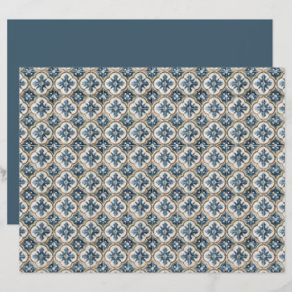 Goldenes Kleeblatt mit blauen Akzenten, spanisches