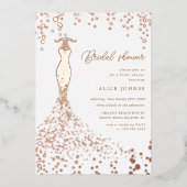 Goldenes Kleid Brautparty Einladung (Vorderseite)