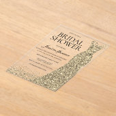 Goldenes Kleid Elegantes Brautparty Acryleinladungen (Ablage )