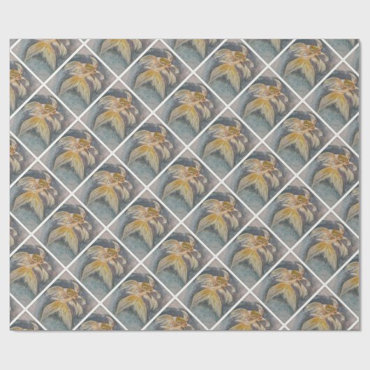 Goldenes Koi Geschenkpapier (Flach)