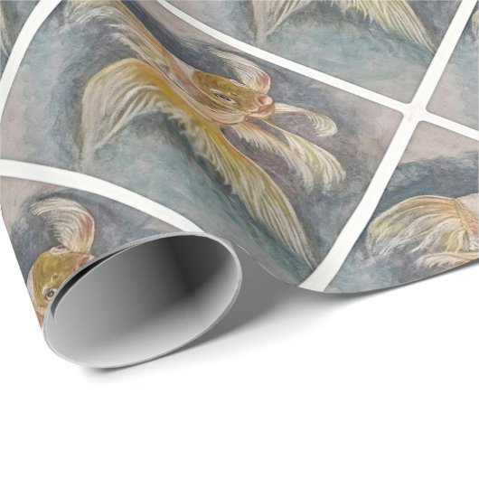 Goldenes Koi Geschenkpapier (Rolleneckpunkt)
