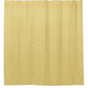 Goldenes Konfetti auf Golden Duschvorhang