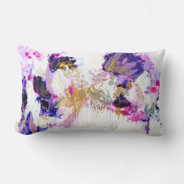 Goldenes korallenrotes Kissen (Vorderseite)