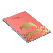 Goldenes korallenrotes notizblock (Rechte Seite)